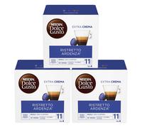 NESCAFE Dolce Gusto Espresso Ristretto Ardenza Coffee Pods - total of 48 Espresso Capsules - Intensity 11 - Premium Arabica Coffee (3 Packs)