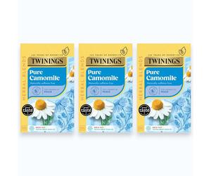 3 Boxes Twinings Pure Camomile Herbal Tea Caffeine-Free 60 Individual Envelopes