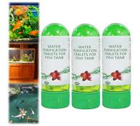3 boxes Water Purification Tablets, Algae Remover Fish Tank, Water Purification Tablets for Fish Tanks, Purifying Tablets, Water Feature Clear Water Treatment
