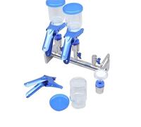 3-Branch Vacuum Filtration Manifold with 300ml Glass Funnel - Autoclavable Glass Solvent Filtration System for Laboratory Use