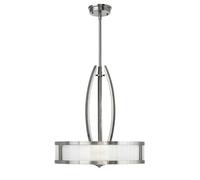 Stylish 3 Bulb Brushed Nickel Ceiling Pendant Light With Led G9 Bulbs