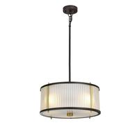 3 Bulb Ceiling Pendant Museum Bronze Dark Brown Painted / Aged Brass LED E27 60W Loops Brown One Size