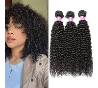 3 Bundles Curly Brazilian Weaves Human Hair - 20 Inches - Brazilian Hair Bundles - 50g/bundles (150g Total)-Natural Virgin Human Hair Bundles