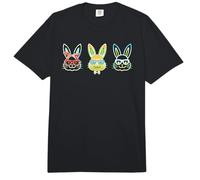 3 Bunny Cute Rabbit Face Bow Tie Dye Glasses Easter Bunnies Comfort Colors Adult Heavyweight T-Shirt