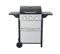 3 Burner Gas BBQ Grill with Folding Shelves & Built-in Thermometer