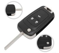 3 Button Flip Car Key Fob Shell Case Replacement Fits For Opel For Vauxhall For Astra Corsa Zafira Includes Uncut Key Blade No Electronic Parts