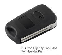 3 Button Flip Key Fob Case Shell Cover for I20, I30, X35, IX20, Veloster and Ceed, Picanto, Sportage, Rio - Replacement Remote