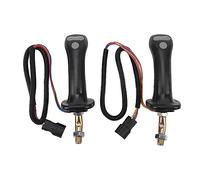 3 Button Mini Excavator Joystick Handle, Ergonomic Design, ABS + Aluminum Alloy, 6 Pin, 3 Buttons, Black, for Doosan DH DX150 215 225 300 370-9C, with Superior Durability,