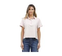 3-Button Polo Shirt with Turnover Collar - female - Gran Sasso - Polo Shirts - Pink - XL - Tops XL