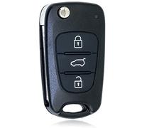 3 Button Replacement Remote Flip Key Fob Case Shell Fix For Compatible with Hyundai i20 i30 i35 iX20 iX35 and Kia Ceed Soul Sportage Venga