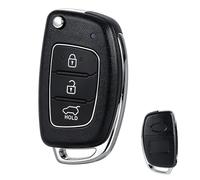 3 Buttons Car Key Fob Shell for Hyundai i10/i20/i30/i40/ix20/ix35 Elantra Tucson Santa Fe, Key Fob Cover Housing for Flip Blade
