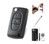 3 Buttons CE0523 Car Key Fob Case For Citroen C4 Peugeot Partner Key Citroen Berlingo C2 C3 C4 C5 C6 C8 Dispatch Peugeot Expert Key Cover with Pin Removal Tool Battery CR1620