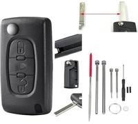 3 Buttons CE0523 with Pin Removal Tools For Citroen Berlingo Pluriel Picasso Grand Picasso C1 C2 C3 C4 Key Peugeot Partner Expert 207 307 308 3008 Key VA2 Blade