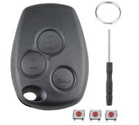 3 Buttons Dacia Key Fob Replacement,Key Case for Renaul-t Clio Kangoo Master Modus Trafic Movano Duster Dokker Logan Sandero,Fits for Vauxhall Movano Vivaro Key Cover Repair Kit