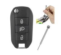 3 Buttons For Citroen Peugeot Car Key Fob Case Cover Replacement Flip Folding Key Shell For Citroen C4L CACTUS C5 C3 C6 C8 Picasso Xsara Peugeot 508 2008 Key Case with Pin Removal Tool