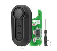 3 Buttons For Fiat 500 500L Bravo Doblo Fiorino Panda Punto Remote Qubo Van key Fob (Delphi System) ID46 chip with Screwdriver Key Ring