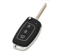3 Buttons Remote Flip Key Fob Shell Case Fit for Hyundai Santa Fe Sonata Tucson Keyless Entry Replacement Car Key Cover (1)
