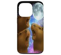 3 Capybara Moon Giant Rodents Weird Howling Parody Case for iPhone 13 Pro