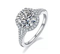 3 Carats D Color Moissanite Wedding Rings For Women Sparkling100% 925 Sterling Silver Engagement Jewelry
