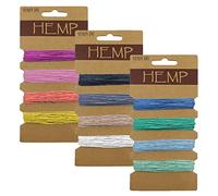 3 Cards Thread Cord for Jewelry Making Waxed Hemp Cord Natural Twine Cord Rope String for Handmade Bracelets Keychains Craft Making Accessories