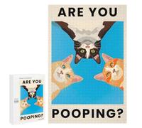 3 Cats Are You Pooping？ Puzzle for Adults, 1000 PCS, Illustrated Jigsaw Edition, A Focused Activity for Patient Adult Puzzlers, at Home