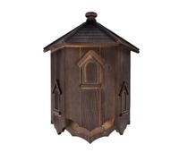 3-Chamber Bat House for Outdoors - Large Natural Wood Bat Box for Garden & Wildlife - Heavy Duty Bat Roosting Box - Easy to Hang (Dark-Brown, Medium)