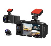 3 Channel 4K Car Dash Cam Front and Rear Inside, 5G WiFi APP Control Car DVR, Built in GPS Night Vision, 3" IPS Screen, G-Sensor, Loop Recording Video Recorder