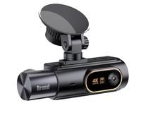 3 Channel 4K Dash Cam Front and Rear,Wireless 4K Dash Cams for Cars,4K+1080P+1080P Car Camera, Built-in Wi-Fi & APP, G-Sensor,Night Vision, 64GB SD Card