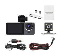 3 Channel Car DVR FHD 1080P 3-Lens Inside Vehicle DashCam Three Way Camera DVR