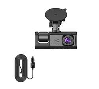 3 Channel Car DVR HD 1080P 3-Lens Inside Vehicle Dash CamThree Way Camera DVRs Recorder Video Registrator Dashcam Camcorder Super Night Vision(Dual Camera,None)