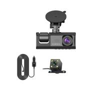 3 Channel Car DVR HD 1080P 3-Lens Inside Vehicle Dash CamThree Way Camera DVRs Recorder Video Registrator Dashcam Camcorder Super Night Vision(3 Camera,None)