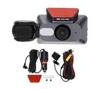 3 Channel Dash Cam 1080P Triple Car Camera with 3.0 Inch IPS Screen IR Night Vision 24 Hours Parking Mode Loop Recording for Safer Driving and Parking ABS Material