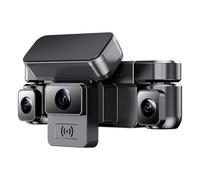 3 Channel Dash Cam with Infrared Night Vision, 24-Hour Parking Monitor, Collision Sensing Lock, Loop Recording, Time-Lapse Recording, Microwave Radar Detection