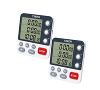 3 Channel Digital Timer Multifunction 3 Channel Timer with Memory Function Portable for Kitchen Laboratory & Sports