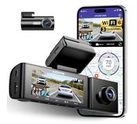 3 Channels 4K Dash Cam For Cars, 2160P Front Inside Rear Camera Video Recorder,Built-in WiFi 6 With GPS Tracker Car DVR,Hidden Infrared LED Light,IR Night Vision Parking Monitor