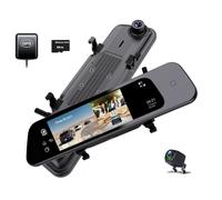 3 Channels Dash Cam 4G LTE Rearview Mirror Car DVR, 10.0"Touch screen, Android 10.0 2GB+32GB Support WIFI APP Control,GPS Navi ADAS Recorder, Night Vision,24Hrs Remote Monitor
