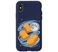 3 Chicken Nuggets Howling at Moon Funny Weird Cursed Case for iPhone X/XS