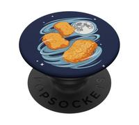 3 Chicken Nuggets Howling at Moon Funny Weird Cursed PopSockets Adhesive PopGrip