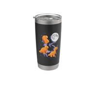3 Chicken Nuggets Howling at Moon Funny Weird Cursed Stainless Steel Insulated Tumbler
