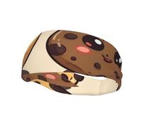 3 Chocolate Chip Cookies Sports Sweatband Head Bands for Women Men, Lightweight Breathable Non Slip Workout Headbands Hairband for Fitness Running Cycling Hiking Yoga