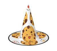 3 Chocolate Chip Cookies With Different Expressions Halloween Witch Hat Halloween Costumes For Women Men Witch Hats Fancy Dress