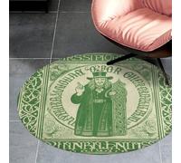 3' Circle Rug Non Slip Bath Rug Soft Stain Resistant Coral Velvet Irish Blessing St Patrick's Day Carpet for Under Round Table Washable Indoor Floor Mat for Living Room Bedroom Nursery Home Offic