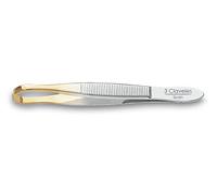 3 Claveles 12234 Pinza DEPILAR Crab, Gold Tip 8 cm