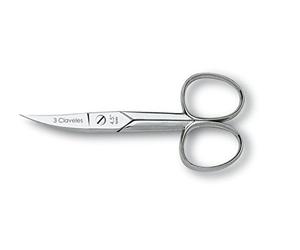 3 Claveles Nail Scissors Nickel-Plated 4.5. "