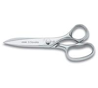 3 Claveles Prof Professional Stainless Steel Chef Scissors Line Cook for Meat Fish, Shine, Chicken Hunting Pizza Edge Microserrated Kitchen Accessories 8" - 20cm