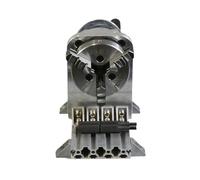 3 Claws 80mm 100mm Chuck Manual Rotation Center Height 106MM Full Aluminum Hand Rotating DIY Tools(100mm Chuck)