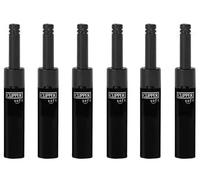 3 CLIPPER MINI TUBE LIGHTER - BLACK SOFT TOUCH REFILLABLE LIGHTER FOR TEA, BBQ & COOKING