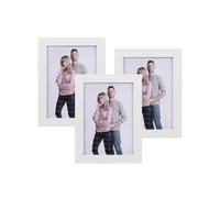 SONGMICS Picture Frames Set of 3 Collage Photo Frames for 5"x7" (13x18 cm) Photos, MDF, Glass Front White RPF33WT