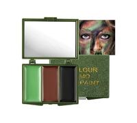3 Color Camo Face Paint, Eye Face Body Camo Paint, Waterproof Colors Palette, Professional Semi-matte Greasepaint Makeup for Hunting Outdoor Sports Baseball Game Cosplay Costume(Brown,Black,Green)