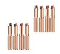 3 Color Gradient Eyeshadow Stick, Soft Matte Shimmer Cream Eyeshadow with Pearl Finish, One-Swipe Tri-Tone Eye Shadow Pen for Beginners, Metallic Blendable Long Lasting Shadow Pen (2PCS)